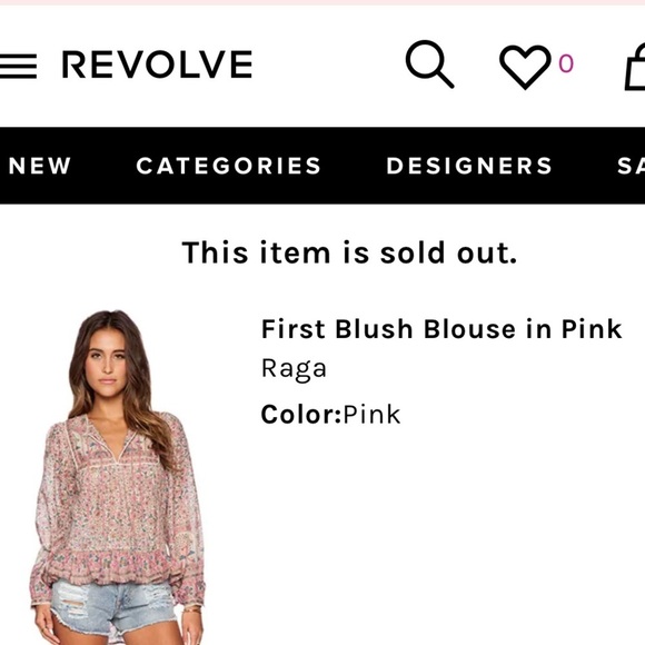 RAGA Floral Bohemian Blouse in Pink and Cream - Picture 3 of 5